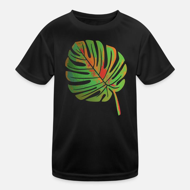Monstera Blatt Kinder Funktions-T-Shirt