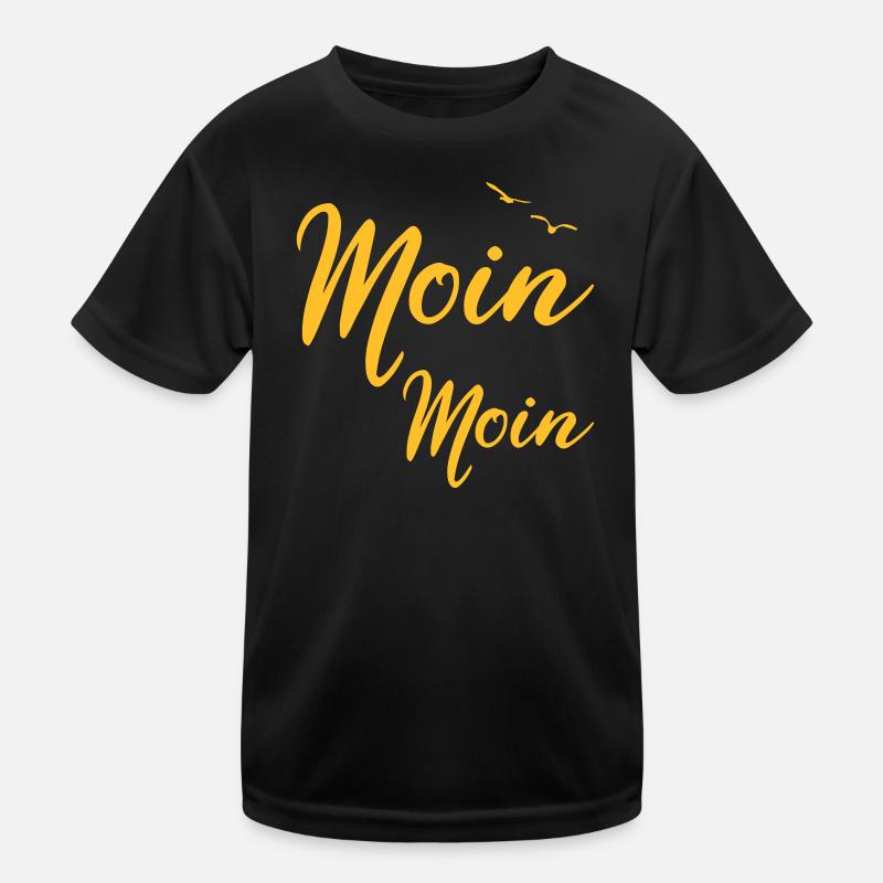 Moin Moin - Spruch Design Geschenk Kinder Funktions-T-Shirt
