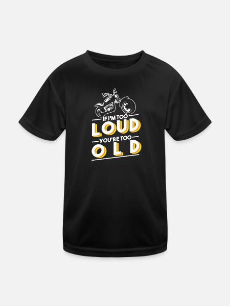 Funny sayings motorcycle motorbikes biker funny - Kids Functional T-Shirt - black