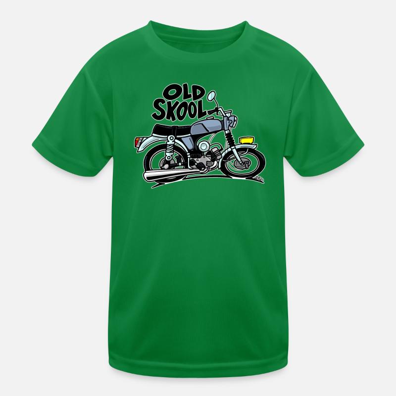0897 Moped 50cc Farbe ALTE SKOOL Kinder Funktions-T-Shirt