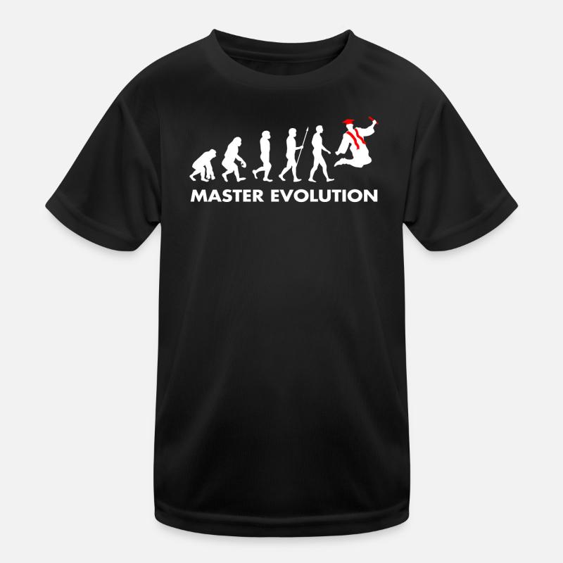 Master Evolution Entwicklung Schulabschluss Diplom Kinder Funktions-T-Shirt