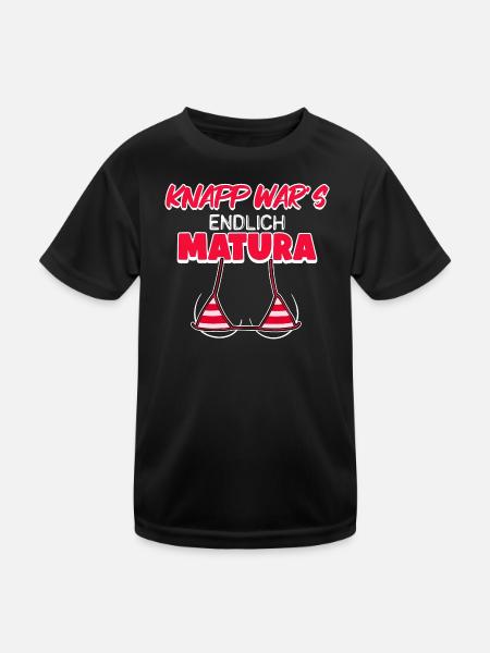 Matura Schulabschluss Abitur Maturareise Spruch - Kinder Funktions-T-Shirt - Schwarz - Vorne