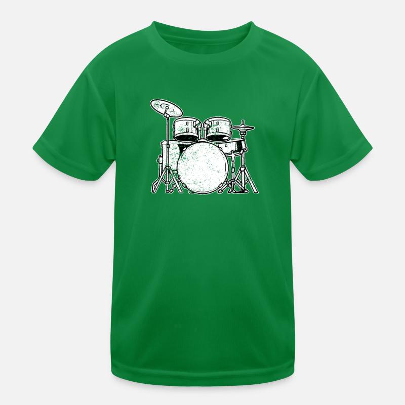 Drums Drummer Kids Functional T-Shirt