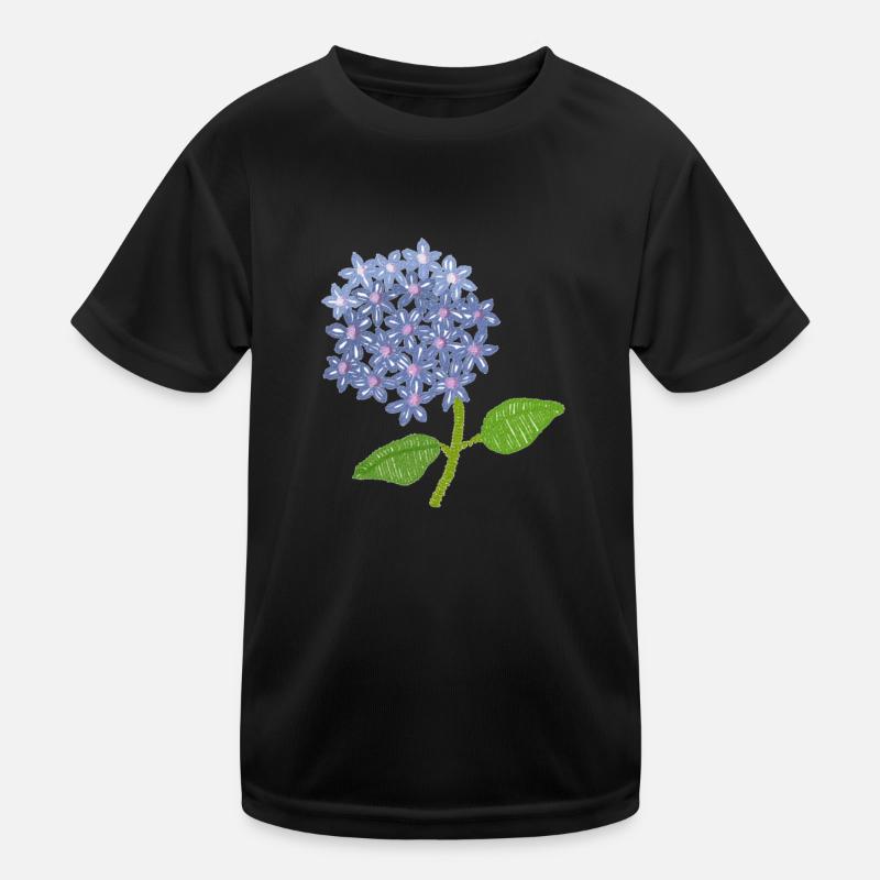 hortensia brodé T-shirt sport Enfant