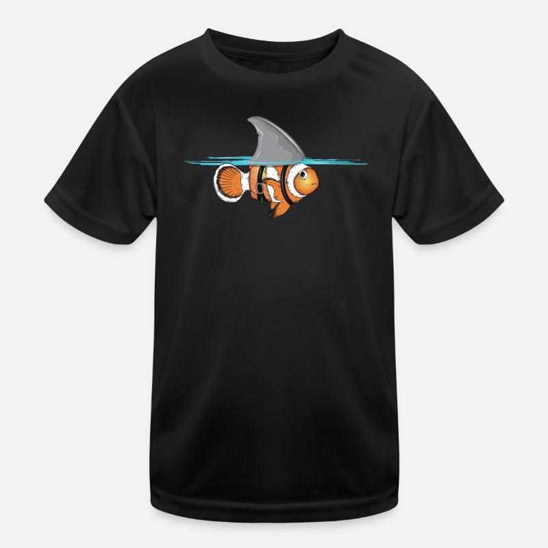 Clownfisch mit Haifischflossen Kostüm Kinder Funktions-T-Shirt