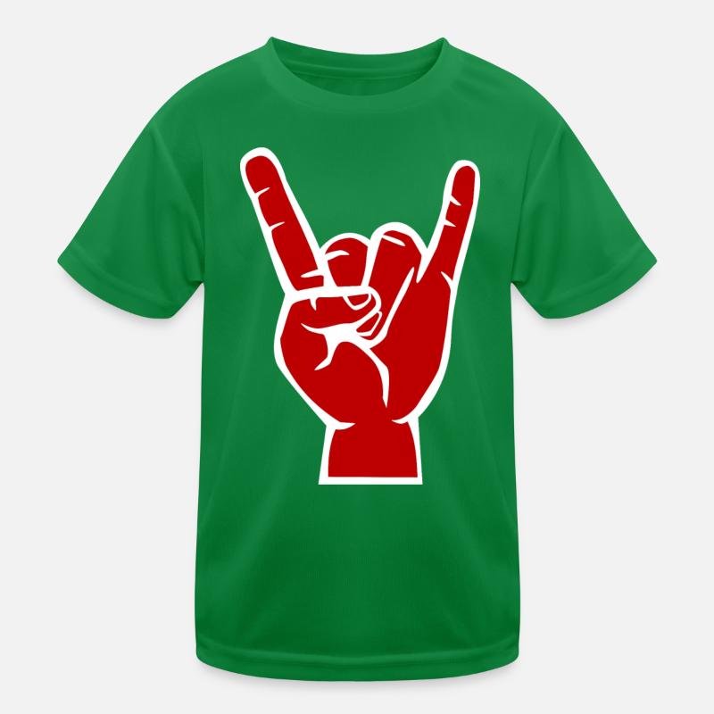 Main du diable, symbole de métal cool Devil Rock T-shirt sport Enfant