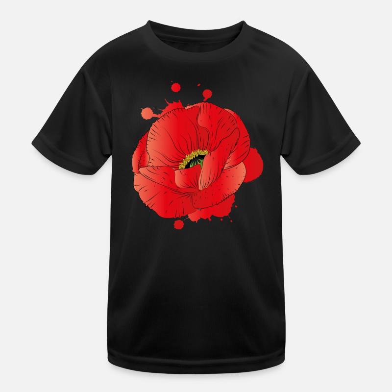 grande fleur d'un pavot de maïs comme graffiti T-shirt sport Enfant