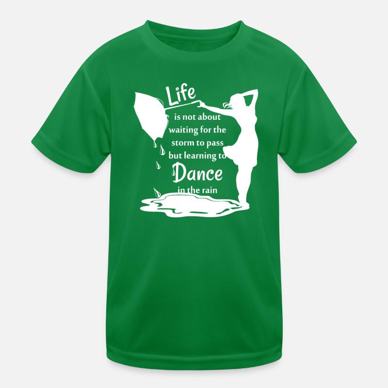 Lebensweisheit mit tanzender Silhouette Kinder Funktions-T-Shirt