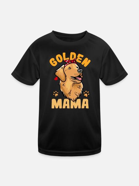 Golden Retriever - Kids Functional T-Shirt - black - Front