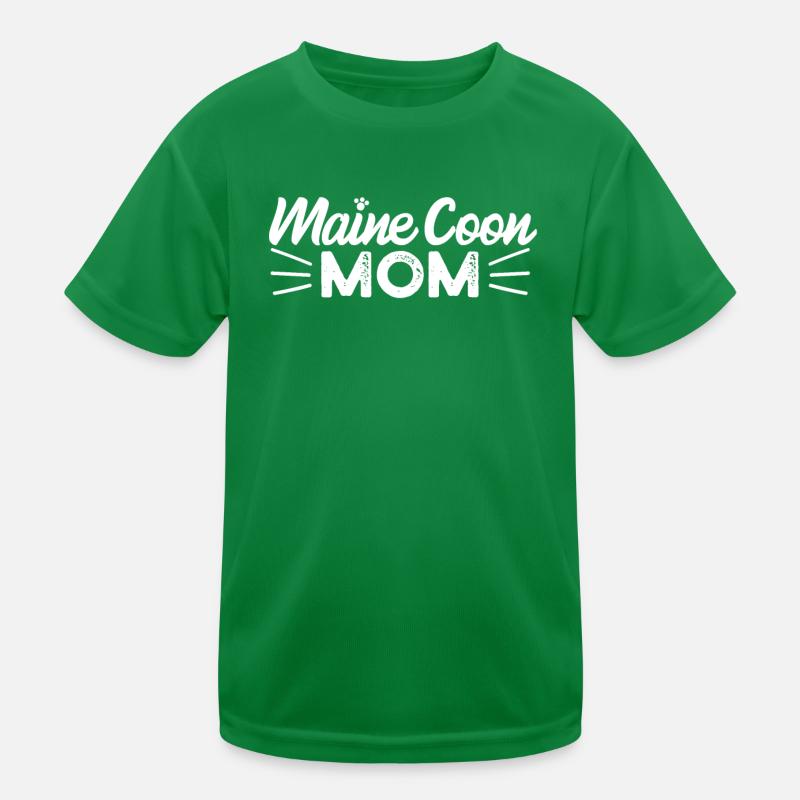 Maine Coon Katze Kinder Funktions-T-Shirt
