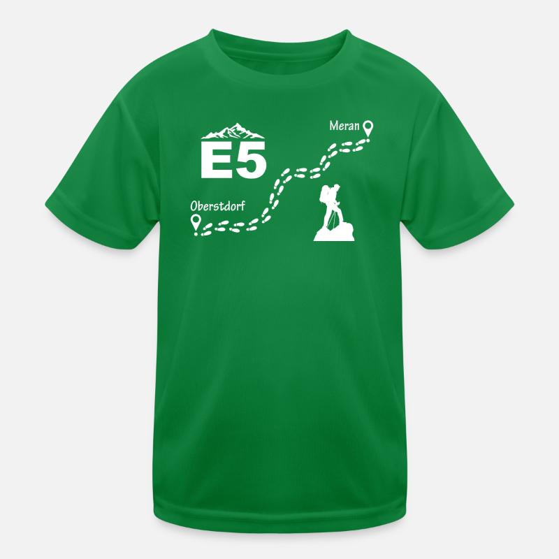 E5 Crossing the Alps Kids Functional T-Shirt