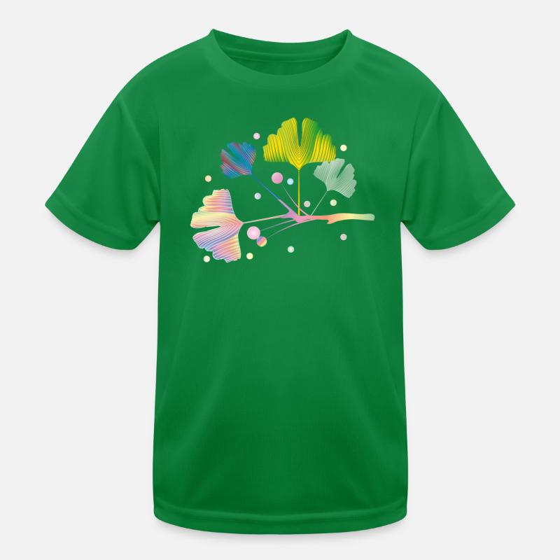 branche d'arbre ginkgo coloré avec des feuilles aux couleurs de l'arc-en-ciel T-shirt sport Enfant