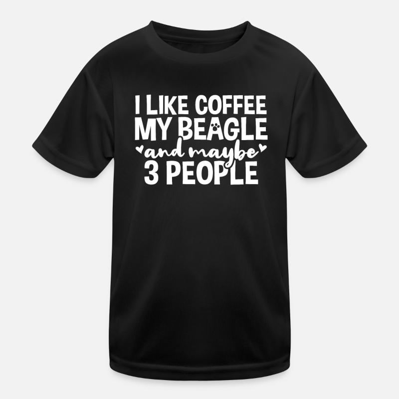 Beagle Coffee Drinkers Kids Functional T-Shirt