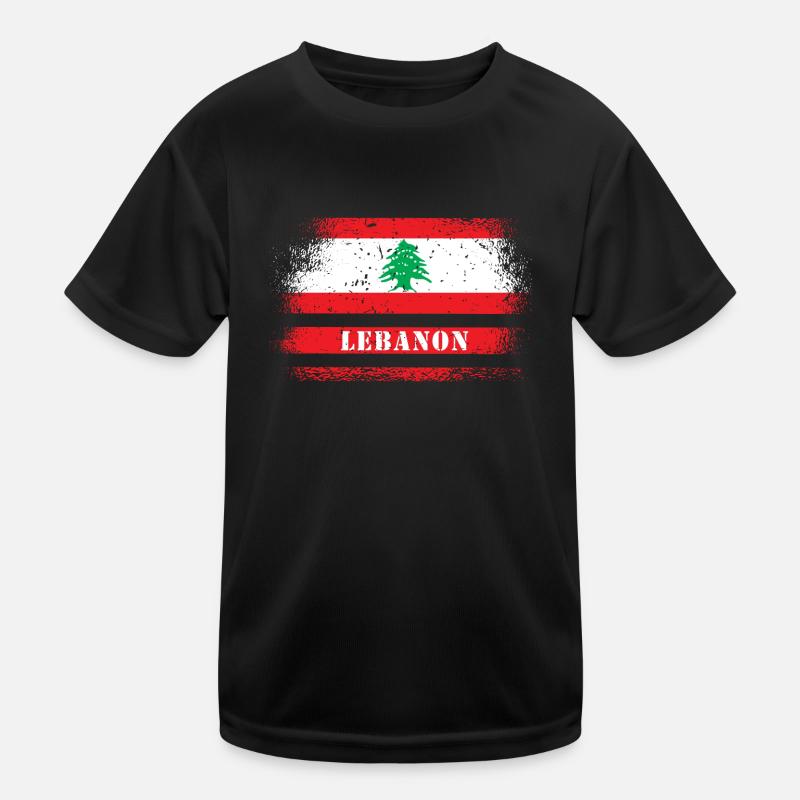 Liban drapeau vintage T-shirt sport Enfant