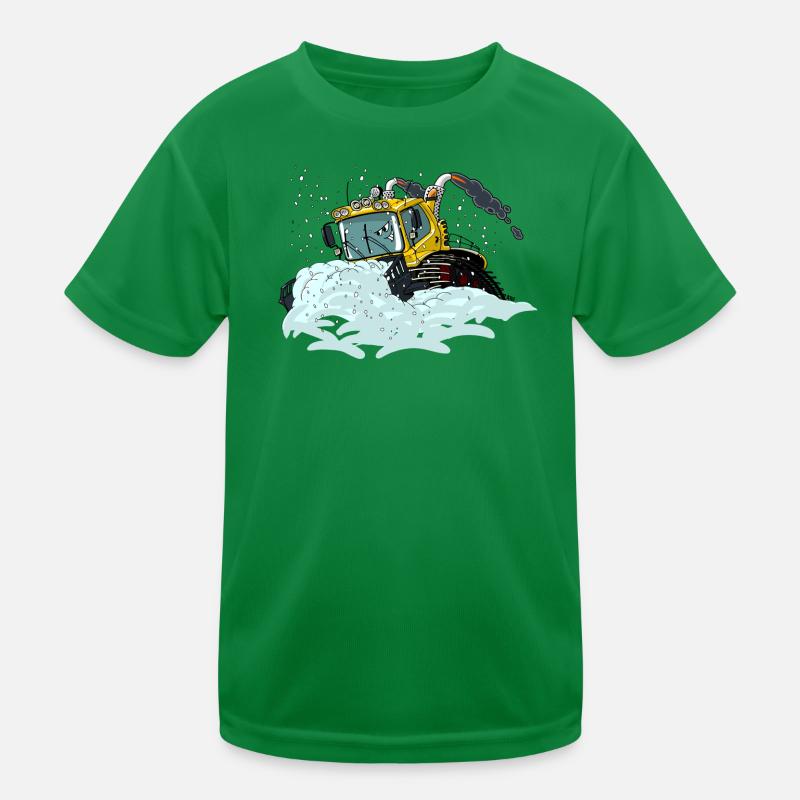 gelbe Schneeschaufel Kinder Funktions-T-Shirt