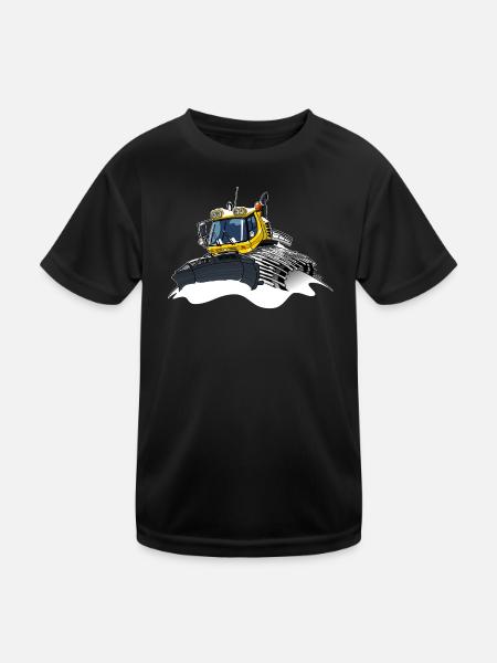 yellow snow shovel snow - Kids Functional T-Shirt - black - Front