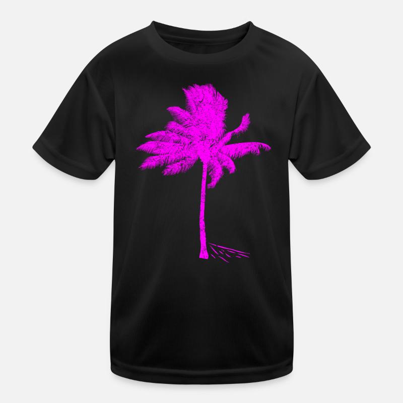 Silhouette de palmier rose fluo T-shirt sport Enfant