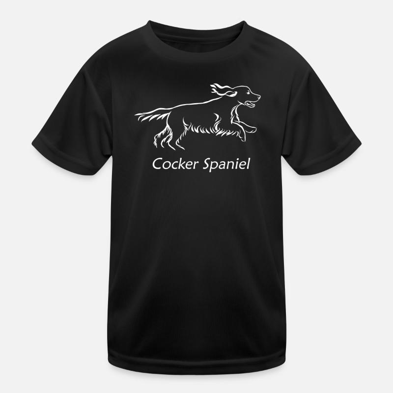 Cocker spaniel - Kids Functional T-Shirt - black