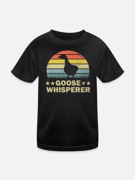 Goose geese - Kids Functional T-Shirt - black