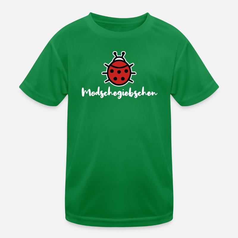 Modschegiebchen Marienkäfer Sächsisch Dialekt Kinder Funktions-T-Shirt