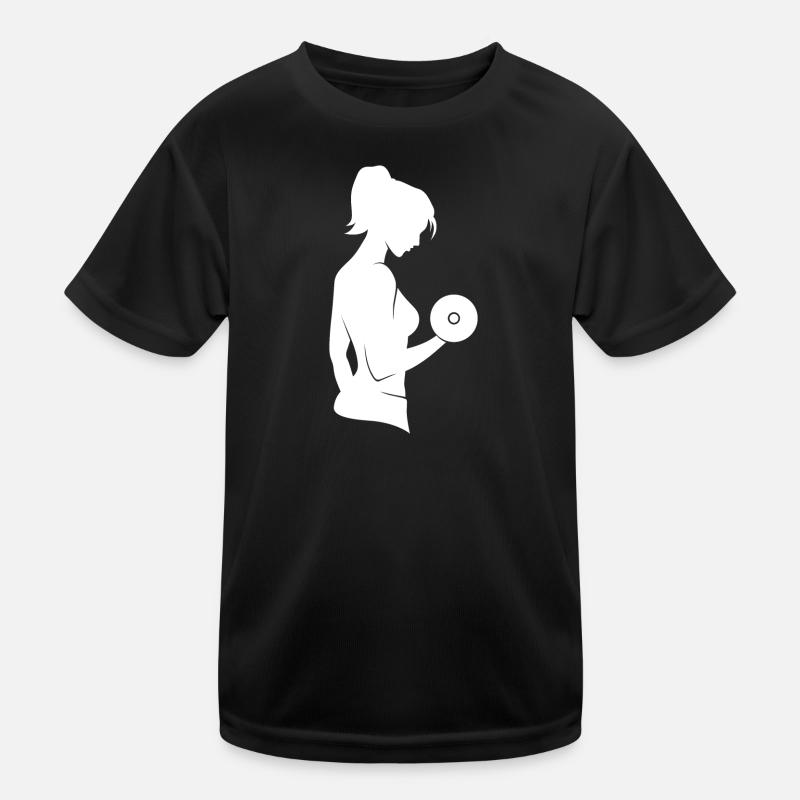 Dumbbell workout bodybuilding gym workout Kids Functional T-Shirt