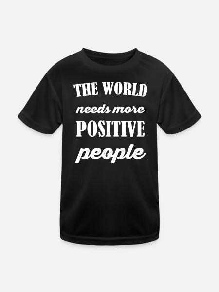 Motto - Kinder Funktions-T-Shirt - Schwarz