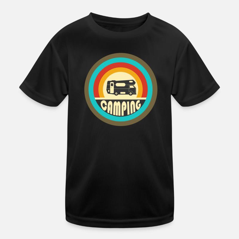 Camping Vintage Design / Geschenkidee Kinder Funktions-T-Shirt
