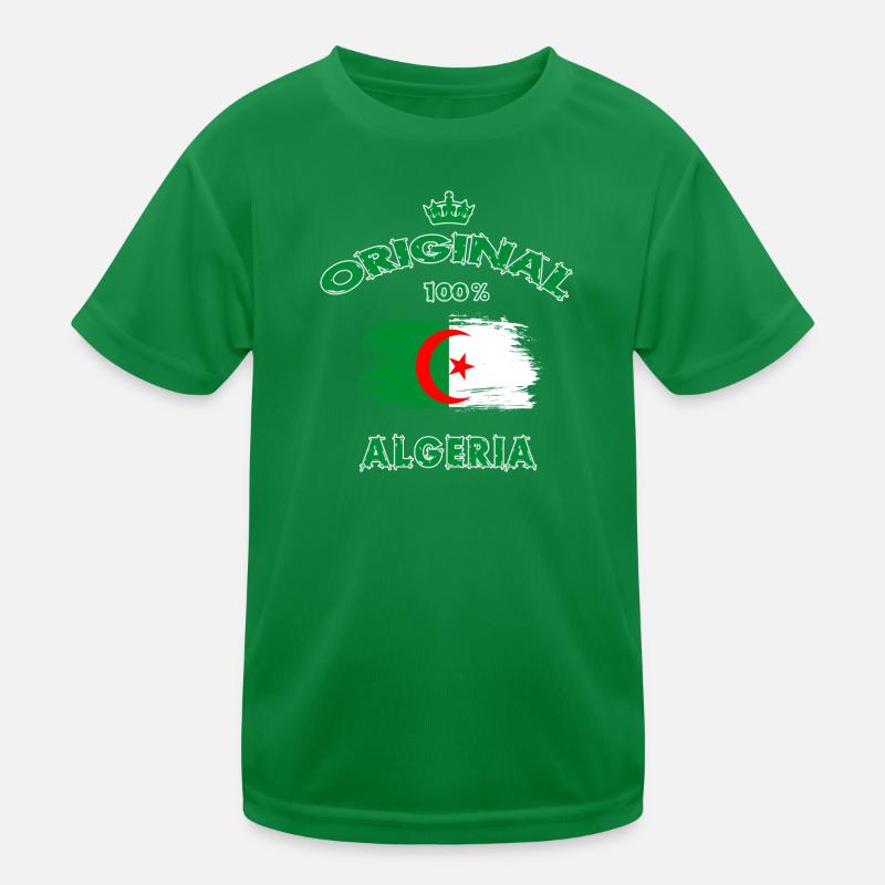 Algerien Original 100% / Geschenk Nationalflagge Kinder Funktions-T-Shirt