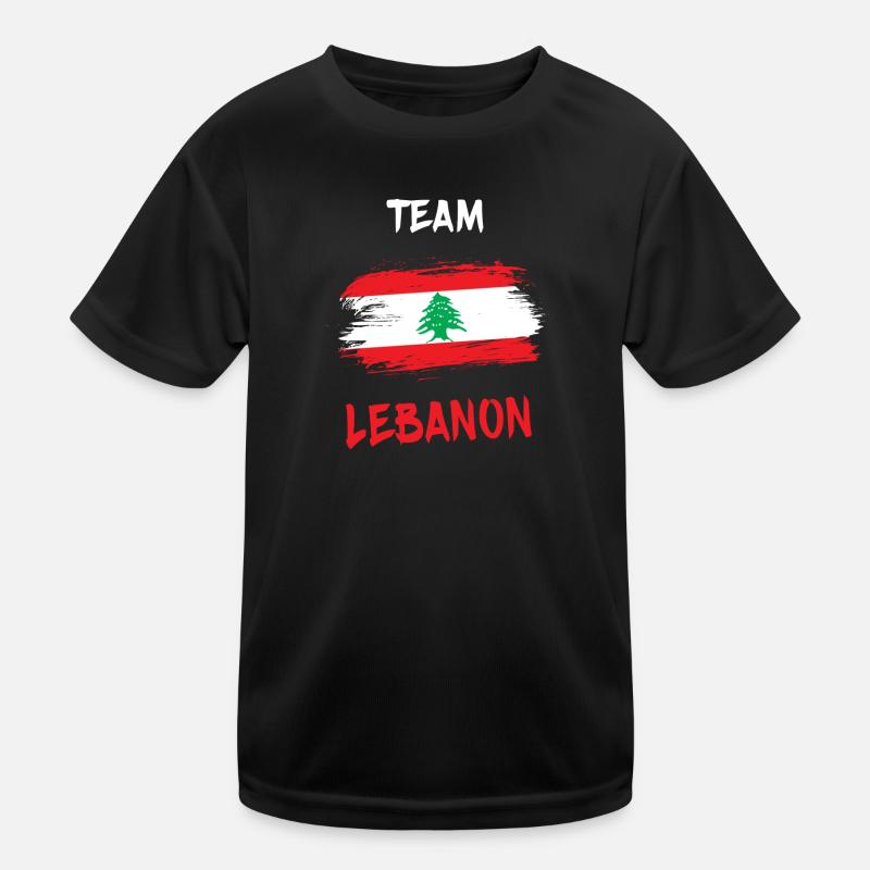 Team Lebanon Design / Gift Idea Kids Functional T-Shirt