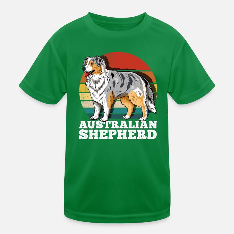 Australian Shepherd Aussie Retro Kinder Funktions-T-Shirt