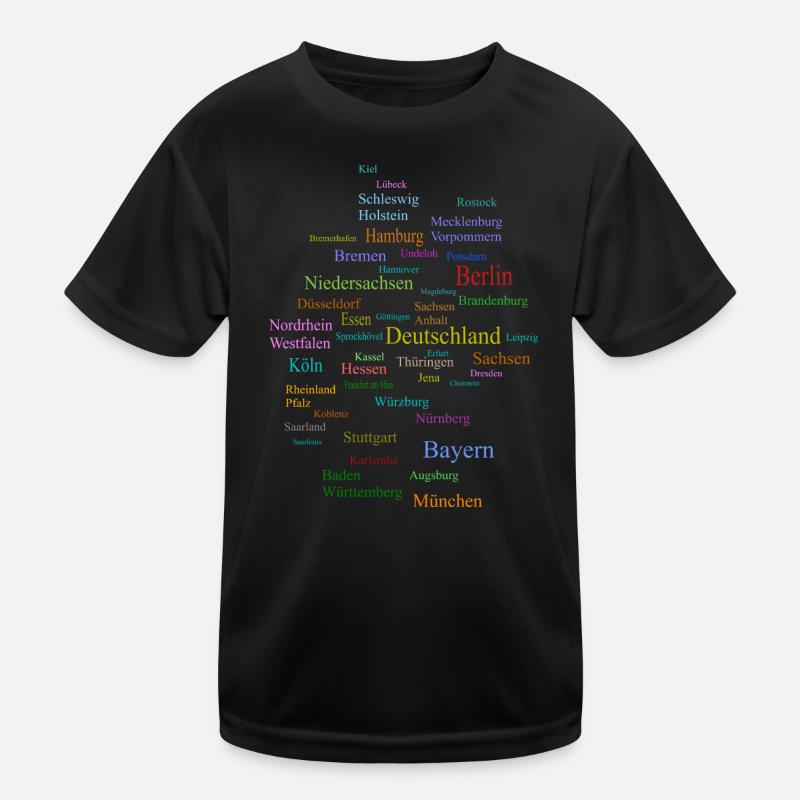 Deutschland Karte Kinder Funktions-T-Shirt