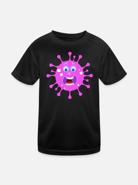 ZERSTÖRE CORONA CORONA BUSTERS VERNIETIG - Kinder Funktions-T-Shirt - Schwarz - Vorne
