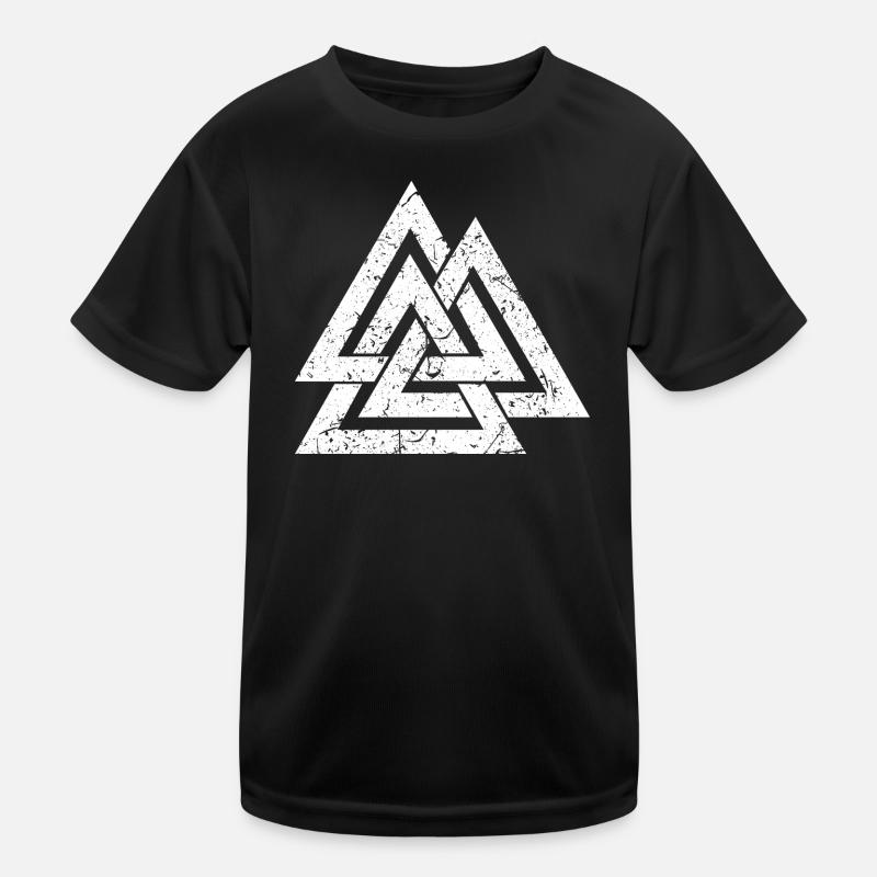 Valknut Symbol - Vikings Celts Germanic Peoples - Viking Kids Functional T-Shirt