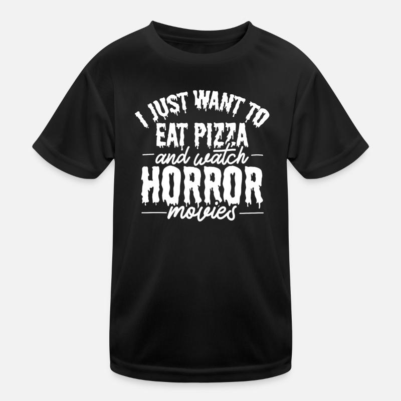 Pizza Horror Filme Kinder Funktions-T-Shirt