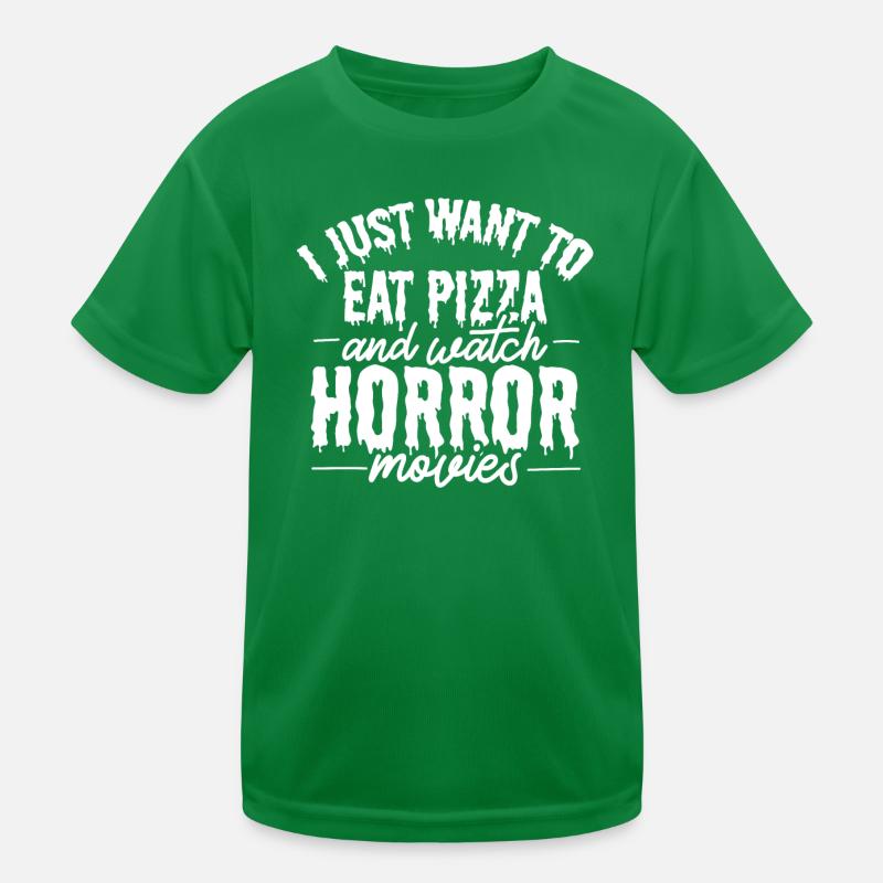 Pizza horror films Kids Functional T-Shirt