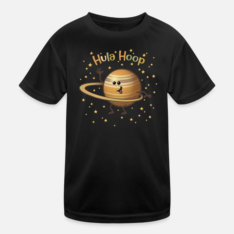 Saturn plays with its rings Kids Functional T-Shirt