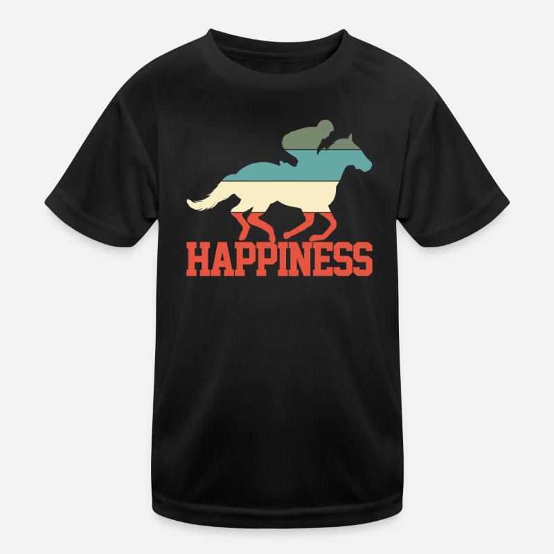 Pferd Reiten Reiter Kinder Funktions-T-Shirt