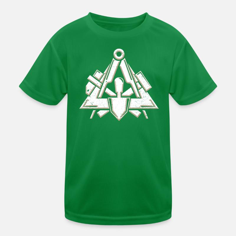 Symbole de la guilde des maçons dans un look grunge 3d cool T-shirt sport Enfant