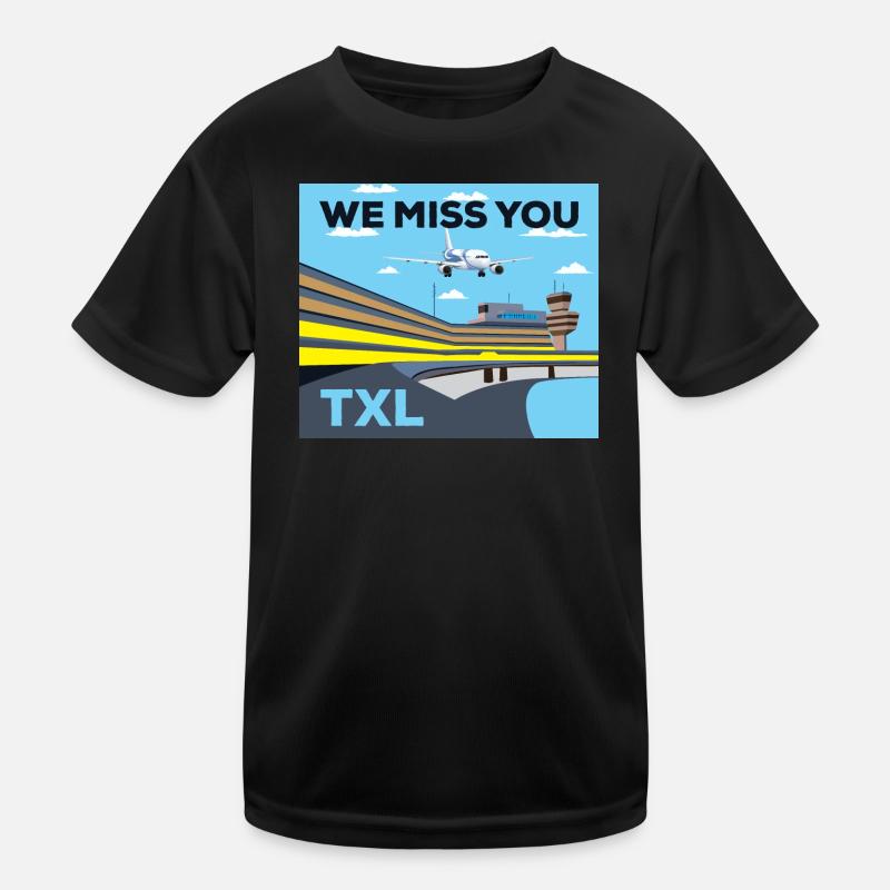 TXL, we miss you, retro Kinder Funktions-T-Shirt