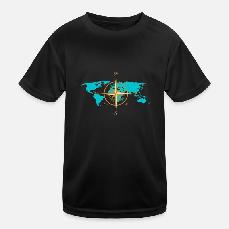 Compass map, design, men, women, gift Kids Functional T-Shirt