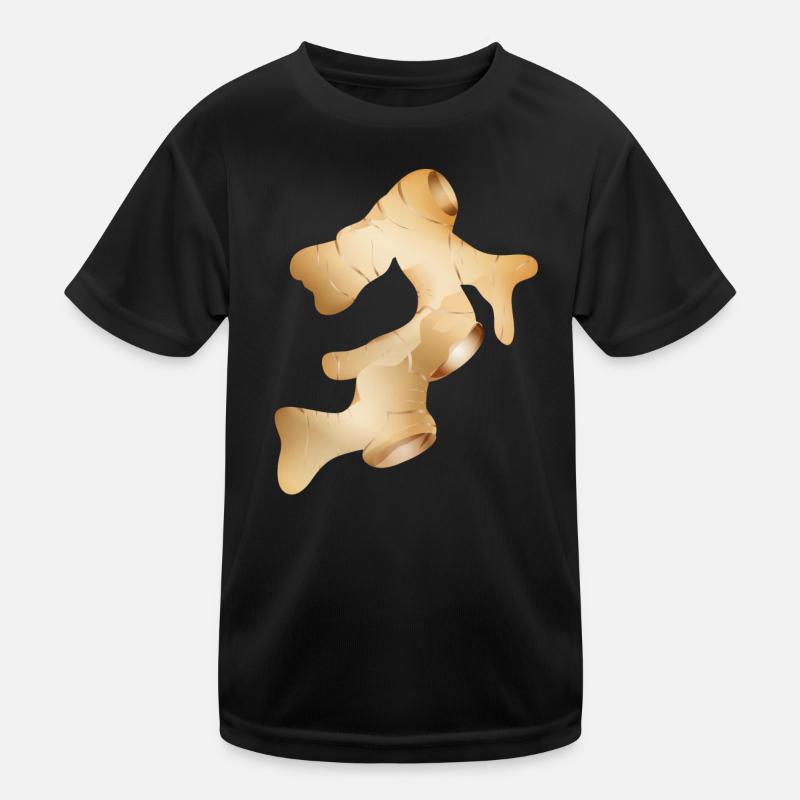 schöne glänzend frische Ingwer Knolle Kinder Funktions-T-Shirt