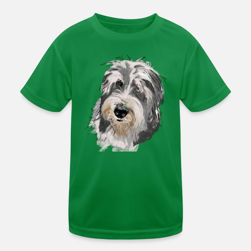 Bearded Collie Kinder Funktions-T-Shirt