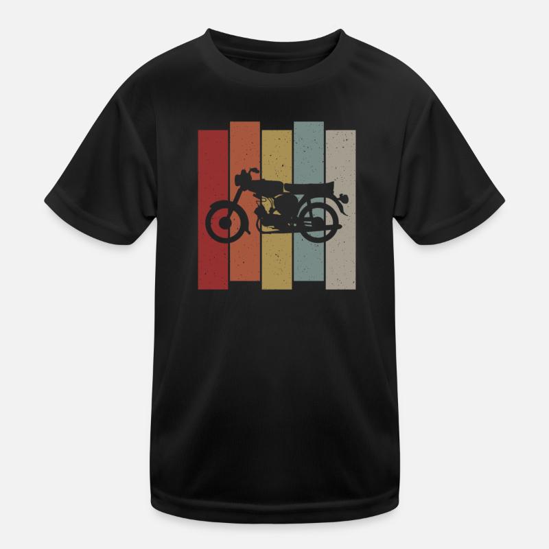 Retro Simson Schwalbe S51 DDR Ossi Moped Geschenk - Kinder Funktions-T-Shirt - Schwarz