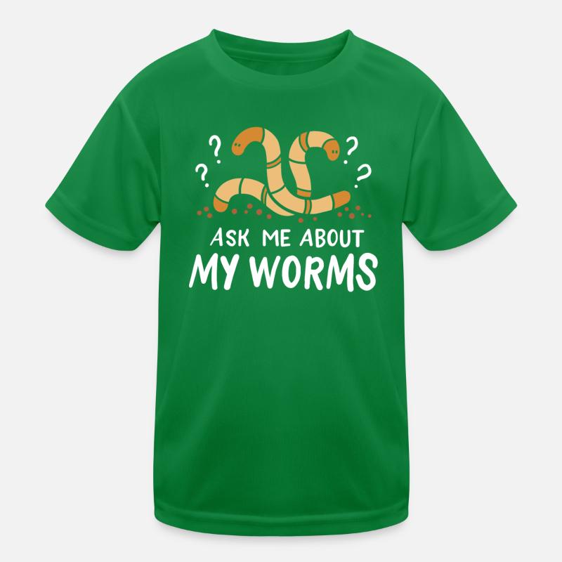 Worms Worm builders Kids Functional T-Shirt