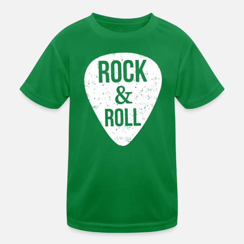 Rock and roll, guitar pick Kids Functional T-Shirt