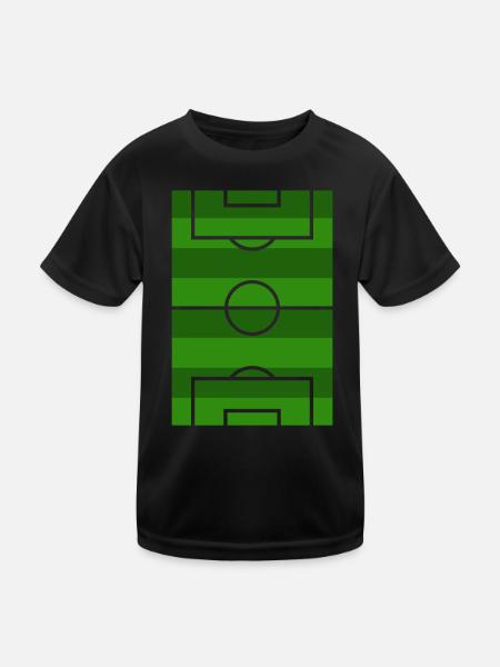 Football field - Kids Functional T-Shirt - black - Front