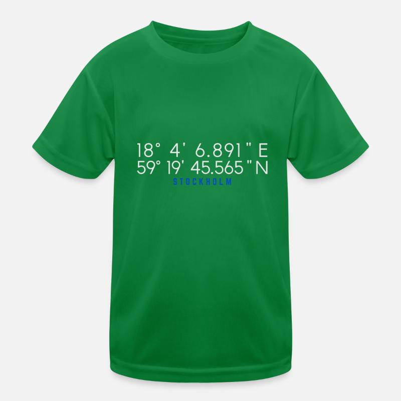Coordonnées GPS Stockholm Suède T-shirt sport Enfant
