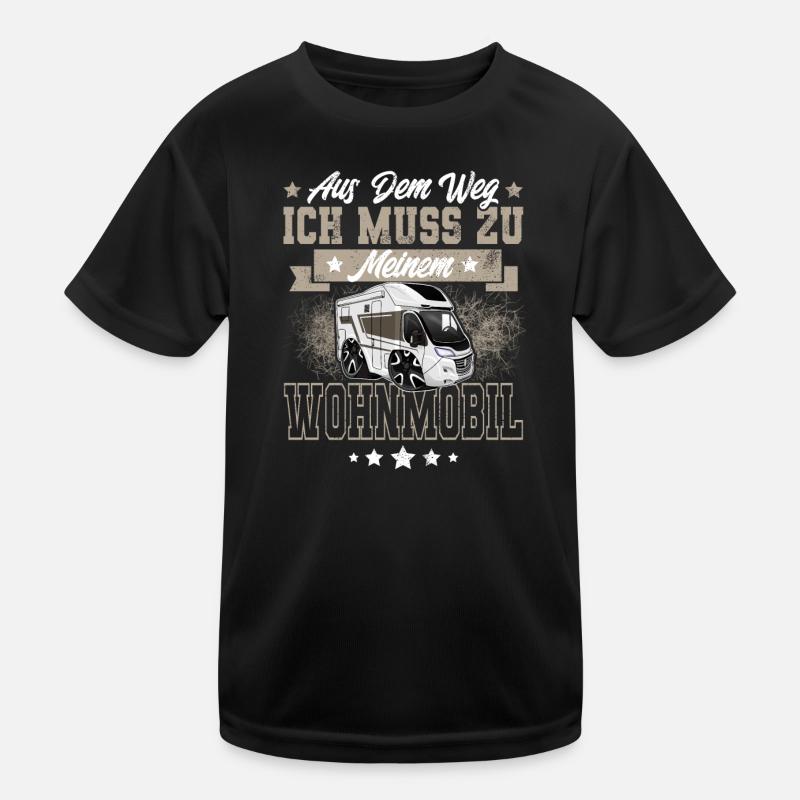 Camping Camper Wohnmobil Kinder Funktions-T-Shirt