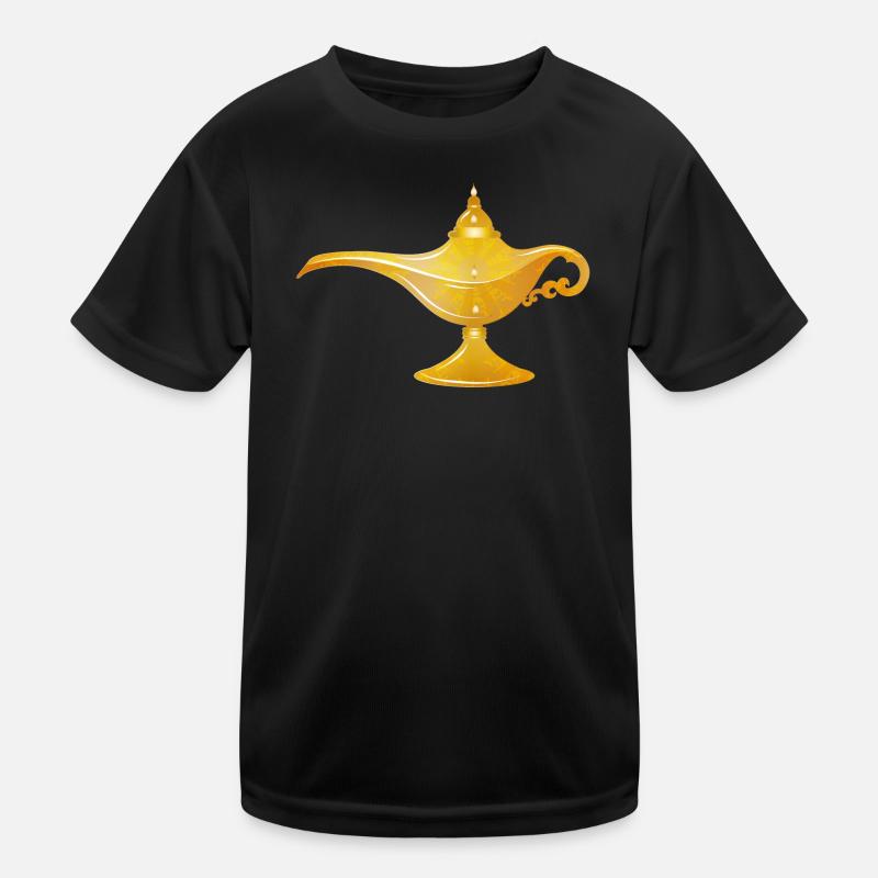 goldene orientalische Wunderlampe oder Öllampe Kinder Funktions-T-Shirt