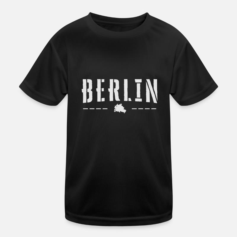 Berlin - Kinder Funktions-T-Shirt - Schwarz